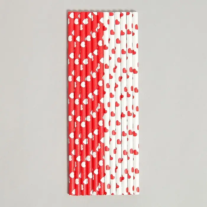 Трубочки для коктейля «Сердца», в наборе 12 штук Трубочки для коктейля «Сердца», в наборе 12 штук