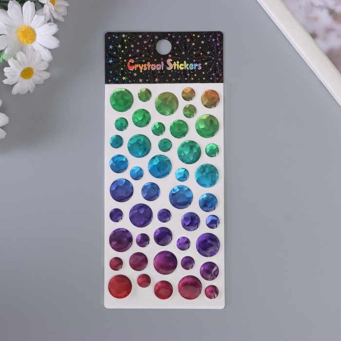 Наклейки для творчества пластик Наклейки для творчества пластик "Градиент. Круг" 22х9,5 см