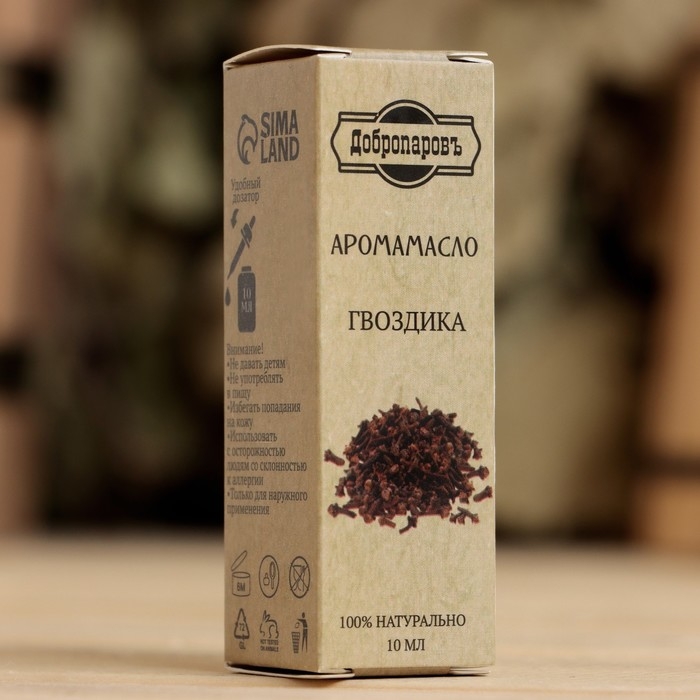 Эфирное масло Эфирное масло "Гвоздика", удобный дозатор, 10мл, "Добропаровъ"