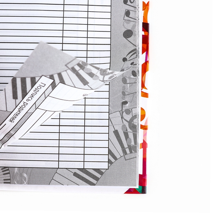 Дневник для музыкальной школы твердая обложка 40 л. &laquo;Разноцветные ноты&raquo;