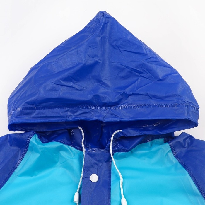 Дождевик детский, размер S, 92-98 см, Синий трактор Дождевик детский, размер S, 92-98 см, Синий трактор