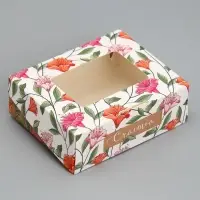Кондитерская упаковка, коробка с ламинацией &laquo;Крафт&raquo;, 10&times;8&times;3.5 см