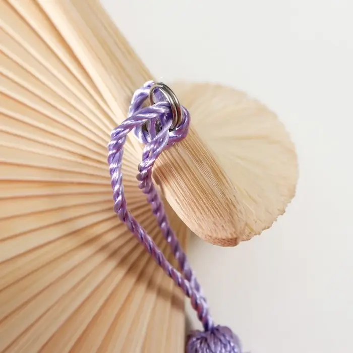 Веер дерево, текстиль h=21 см Веер дерево, текстиль h=21 см "Лепестки" сиреневый, с кисточкой