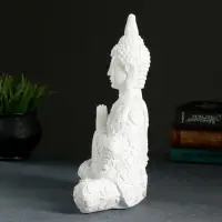 Фигурка гипс &laquo;Будда средний&raquo;, белый, 12&times;20&times;29 см