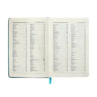 Ежедневник недатированный А5, 140 листов, искусственная кожа, на резинке, жёлтый срез, синий