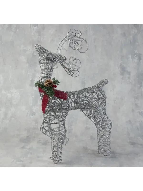 Светодиодная фигура &laquo;Олень&raquo;, 30&times;60&times;12 см, металл, 220 В, свечение белое