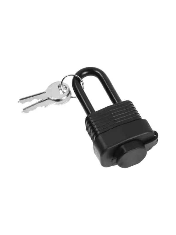 Замок навесной LOCKLAND, 30 мм, влагозащищенный, длинная дужка, 2 ключа, цвет черный