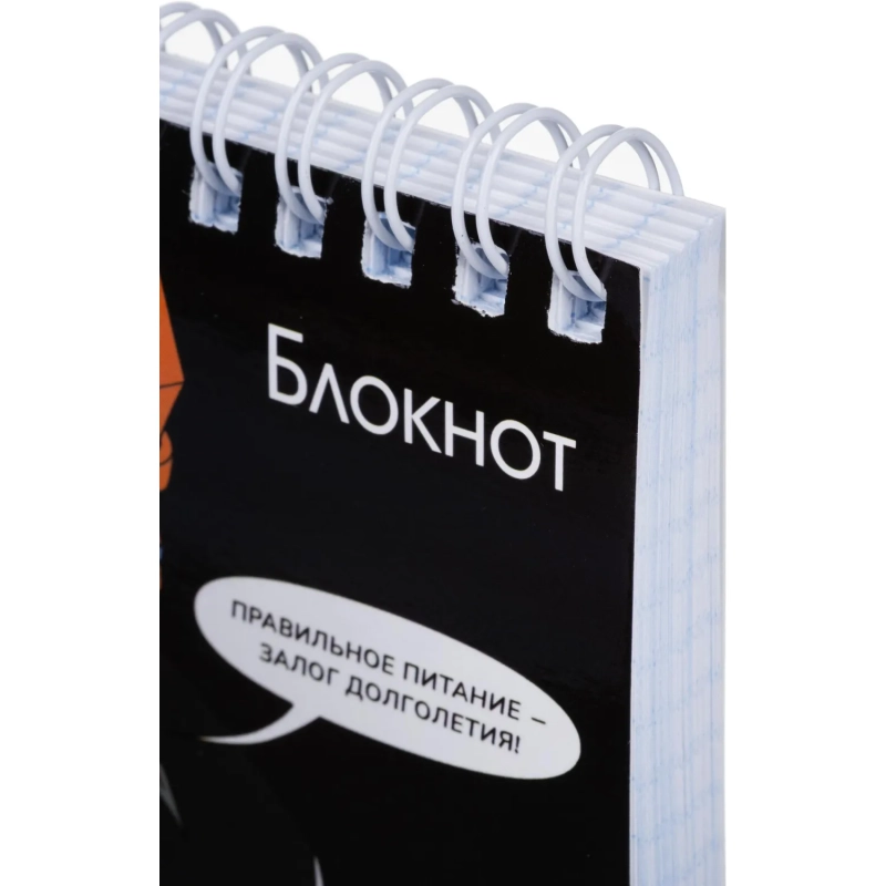 Блокнот А6, 96л, КОЩЕЙ БЕССМЕРТНЫЙ клетка,гребень,УФ-лак/70137