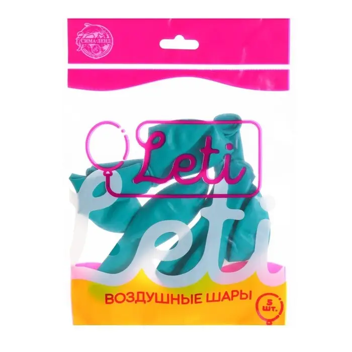 Воздушные шары латексные 10 Воздушные шары латексные 10", пастель, 5 шт., бирюзовые