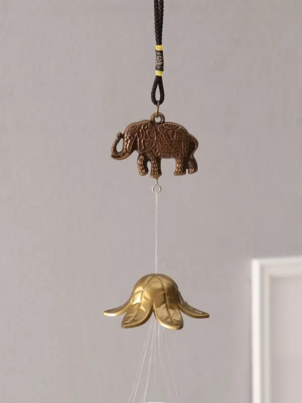 Музыка ветра &laquo;Слоны&raquo;, металл, 4 трубочки 1 фигурка 57 см, МИКС