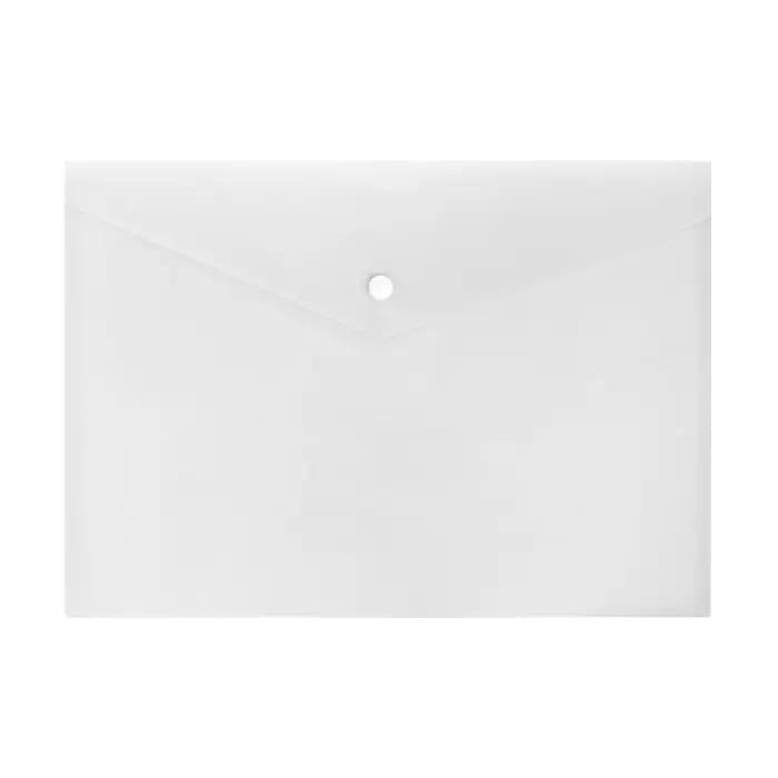 Набор папок-конвертов на кнопке 10 штук, А4, 150 мкм, Calligrata Standard, прозрачные, микс