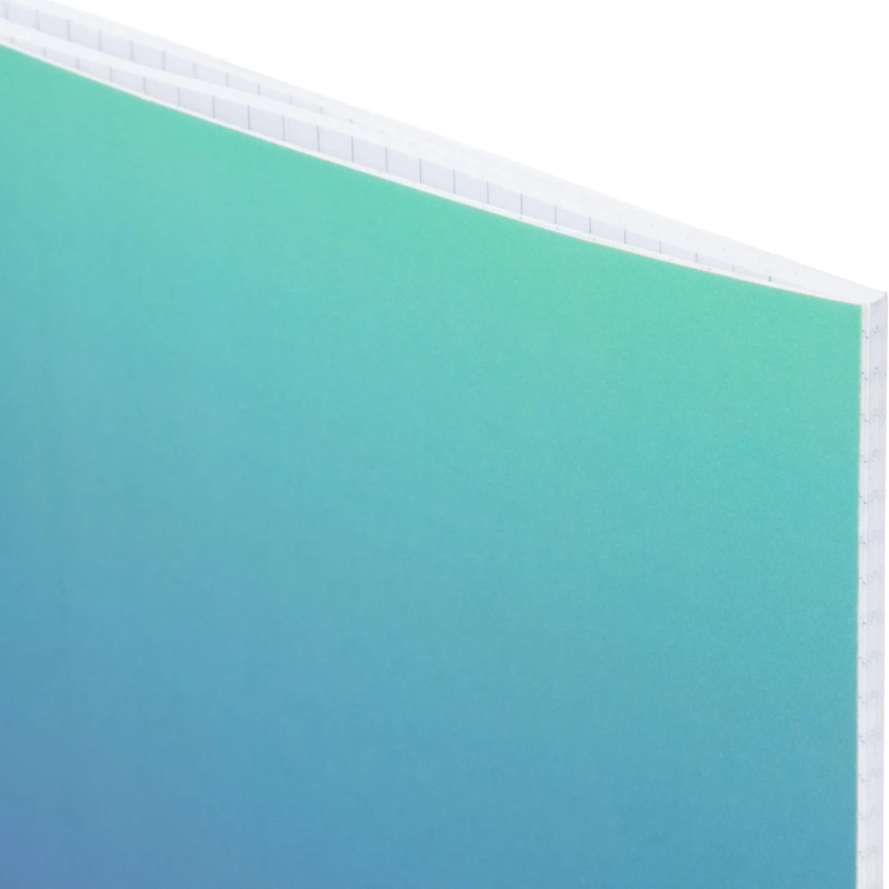 Тетрадь общая А5 48л Attache Градиент Бирюза клетка, 65г, скрепка, УФ-лак