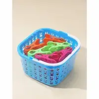 Прищепки для белья в корзинке Доляна, 7.5 см, 36 шт., МИКС