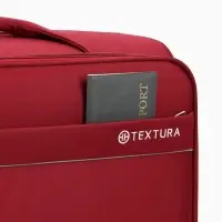 Чемодан на колёсах TEXTURA, кодовый замок, с увеличением, 47&times;30&times;78 см, 28", красный