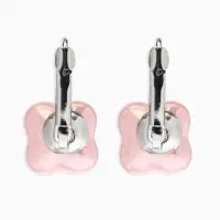 Серьги пластик "Майорика" цветок, цвет МИКС в серебре