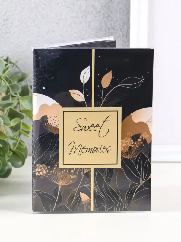 Фотоальбом "Воспоминания" 36ф 10X15см, ПП карм.,мягкая обложка, черные страницы