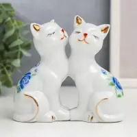 Фигурка керамика &laquo;2 котёнка в цветочек&raquo;, 9.5&times;4.5&times;10.6 см