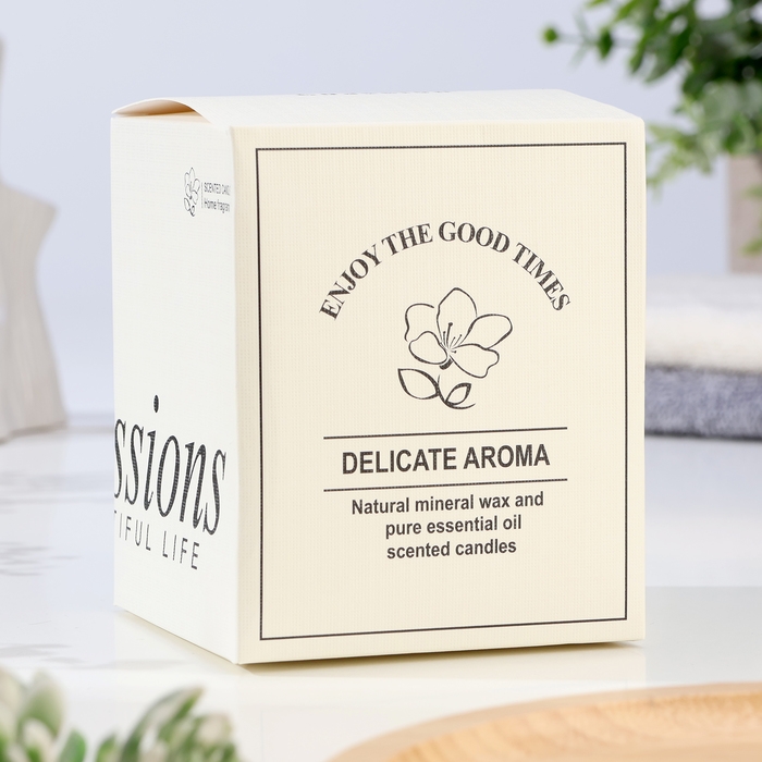 Свеча ароматическая в банке  Свеча ароматическая в банке "Dome", голубые колокольчики