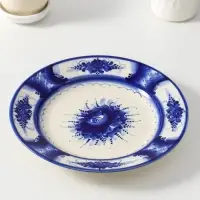 Тарелка под второе, D24см , гжель