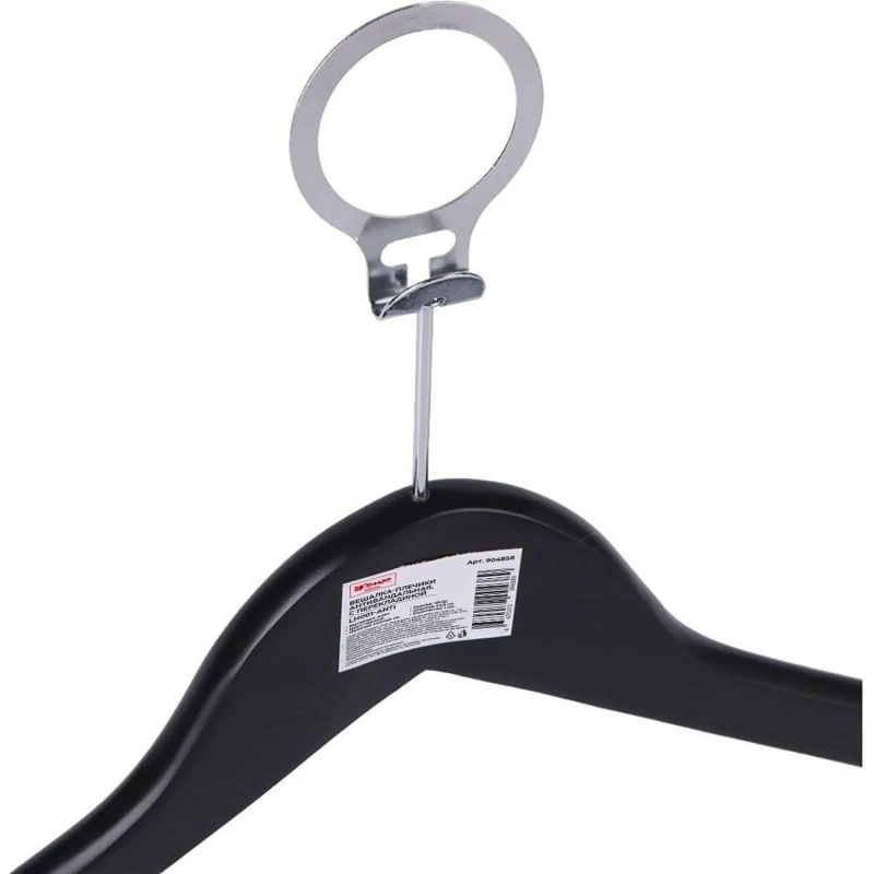 Вешалка-плечики WW_LH001-ANTI/CU3014-AB дерев,антив,кольцо,р50-52 черн