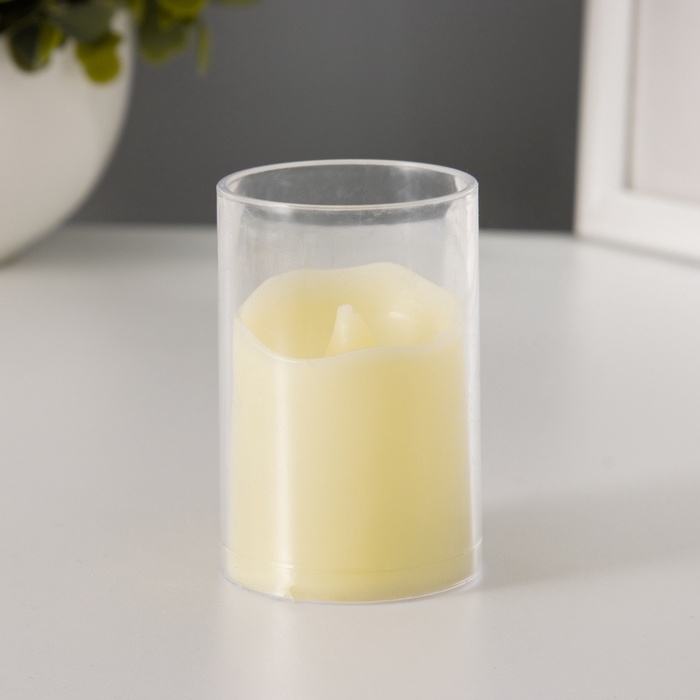 Светодиодная свеча в подсвечнике RISALUX «Талая», ночник LED, 0.3 Вт, 4×4×6 см Светодиодная свеча в подсвечнике RISALUX «Талая», ночник LED, 0.3 Вт, 4×4×6 см