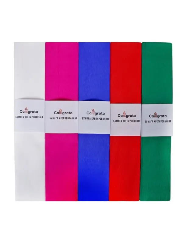 Набор бумаги крепированной &laquo;Плотная&raquo;, рулон, 10 штук/10 цветов, 50&times;250 см, 32 г/м&sup2;