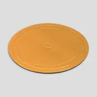 Подложка для торта, кондитерская, усиленная 34 см, золото - жемчуг, 3.2 мм