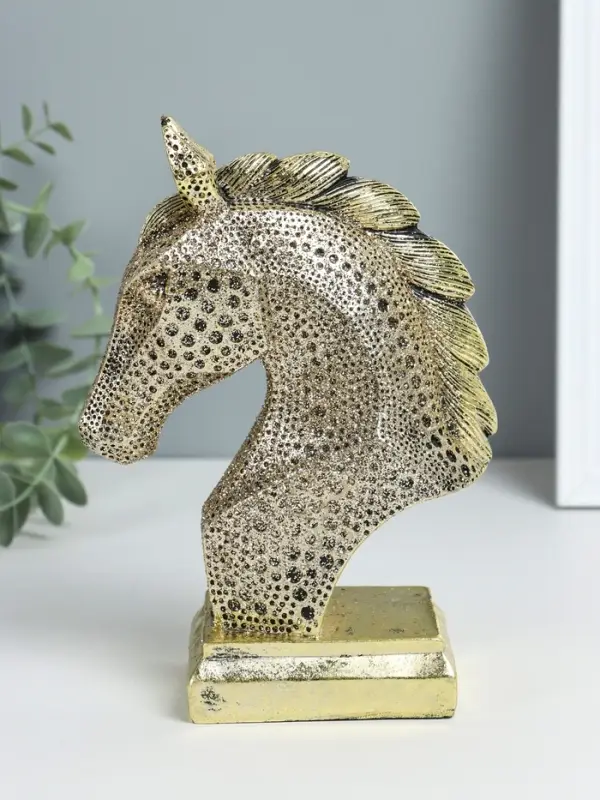 Сувенир полистоун бюст "Голова коня" 14х7х20 см