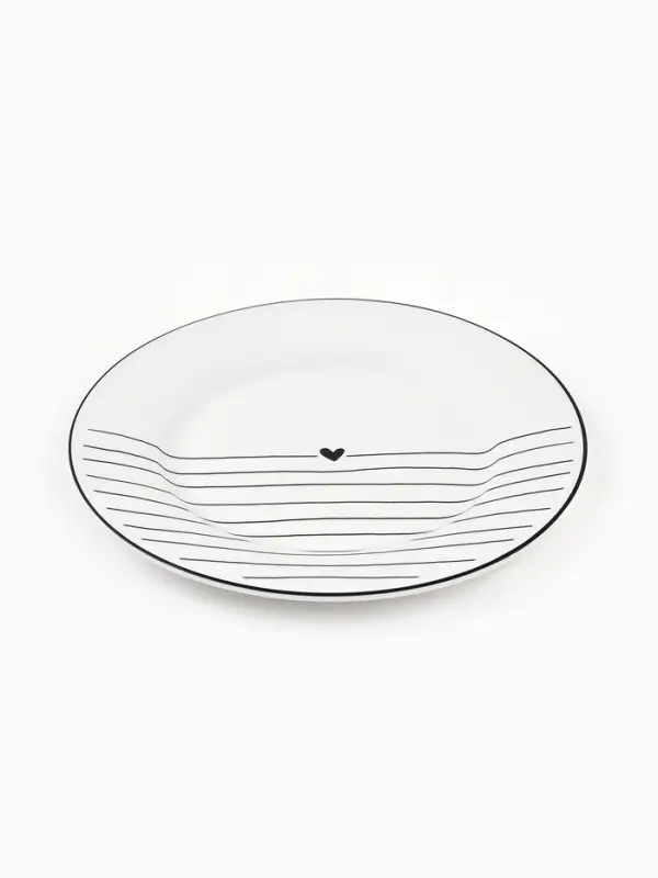 Тарелка плоская керамическая &laquo;С любовью&raquo;, d=20 см, ручная работа