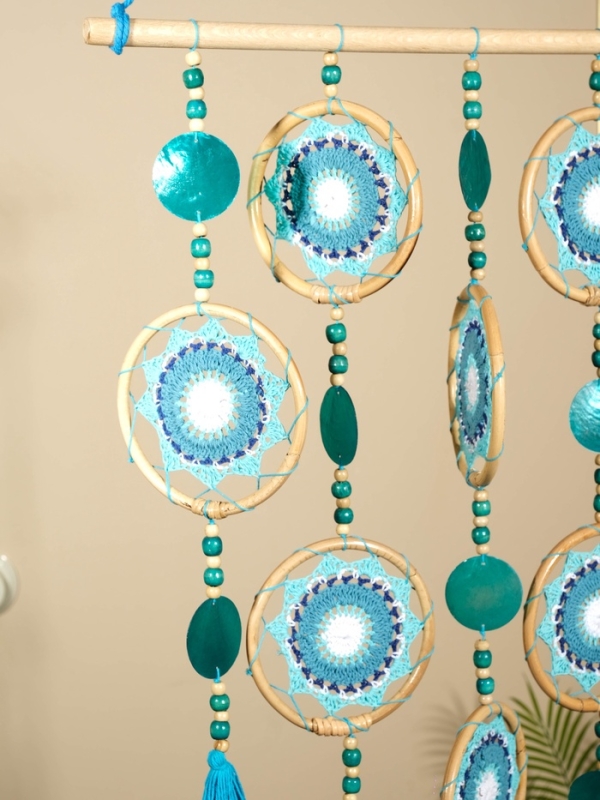 Ловец снов "Чистота разума" текстиль, ротанг 50х2х100 см