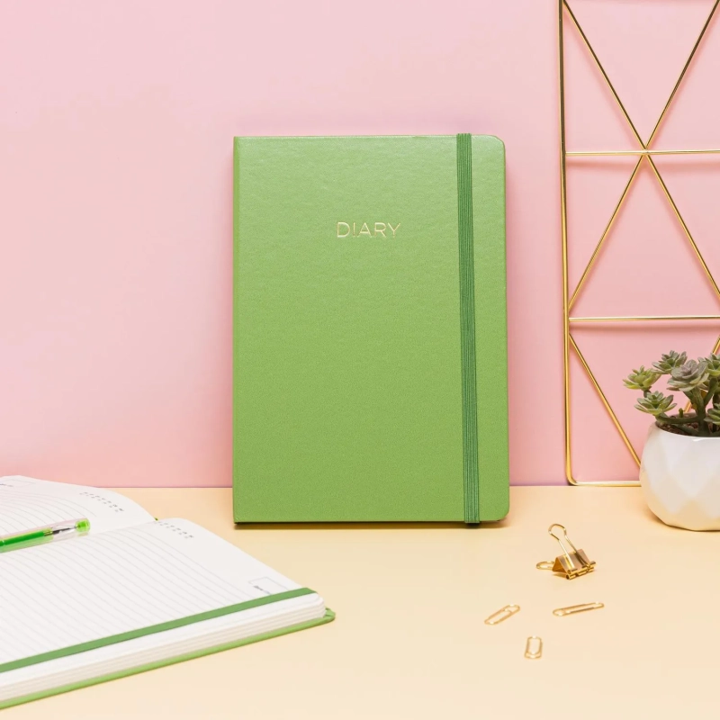 Ежедневник недатированный зеленый, А5 136 л., Dairy, ATTACHE