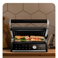 Электрогриль КТ-4601 двусторонний гриль электрический 2000Вт