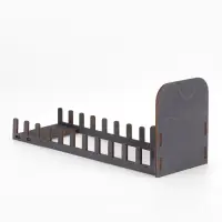 Подставка под открытки, 11 ячеек, 270&times;110&times;84, толщина 3 мм, тёмная