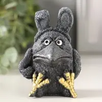 Сувенир Ворона в шапке , 7,5х5,5х5см