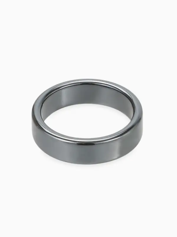 Кольцо &laquo;Ночь&raquo; под гематит, широкое, цвет чёрный, размер 19