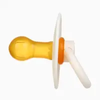 Соски-пустышки, от 0 мес., латекс, классические, в контейнере, набор из 2 шт., персиковый/айвори, M&B