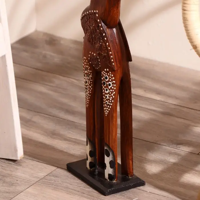 Сувенир дерево "Слон с резными ушками" 60х14х9 см