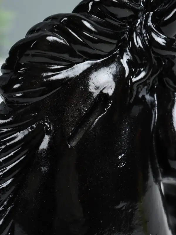 Копилка "Голова коня" высота 25 см, чёрный