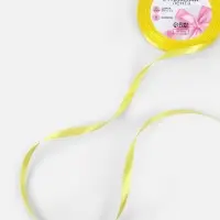 Лента атласная, 6 мм, 23&plusmn;1 м, жёлтая №15