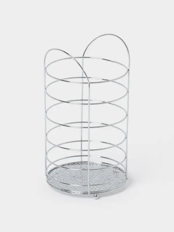 Сушилка для столовых приборов Доляна, 10&times;10&times;18 см, хромированная