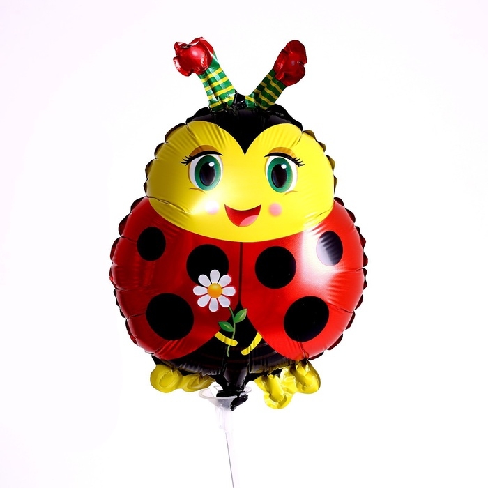 Воздушные шары фольгированные 18 Воздушные шары фольгированные 18" «Божья коровка с цветком», 5 штук