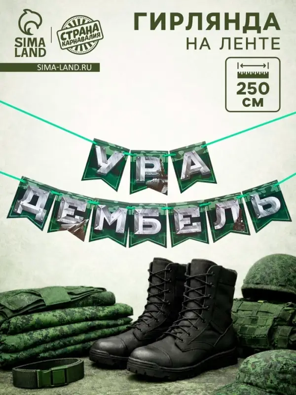 Гирлянда на ленте &laquo;Дембель&raquo;, длина 250 см