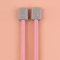 Спицы для вязания, прямые, d=5 мм, 35 см, 2 шт., розовые