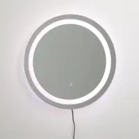 Зеркало интерьерное настенное, с подсветкой, с сенсорной кнопкой, 50&times;50 см