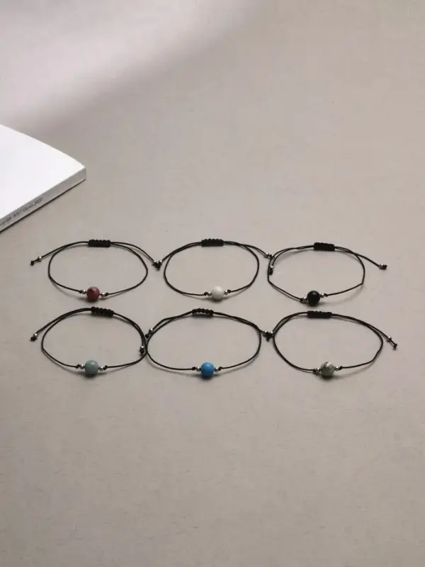 Браслет-оберег &laquo;Нить судьбы&raquo;, шар №8, цветной в золоте