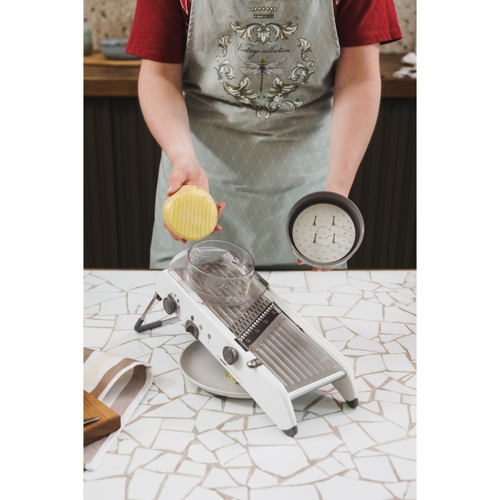 Овощерезка Magistro Stormy, с контролируемым углом нарезания, нержавеющая сталь, 35×15×14 см, цвет белый Овощерезка Magistro Stormy, с контролируемым углом нарезания, нержавеющая сталь, 35×15×14 см, цвет белый