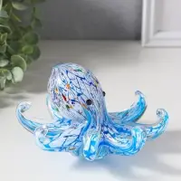 Сувенир стекло "Осьминог" под муранское стекло 15,5х15,5х8,5 см