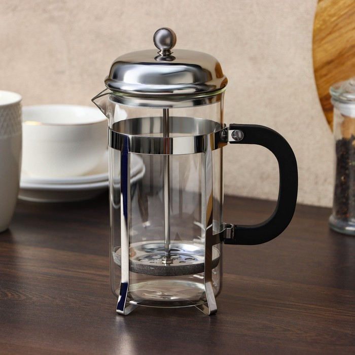 Чайник заварочный френч - пресс на ножках «Металлик», 600 мл Чайник заварочный френч - пресс на ножках «Металлик», 600 мл