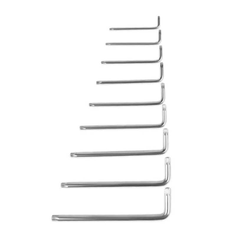 Набор ключей торцевых изогнутых TORX 9 предметов (T10-T50) АVS TXL-9