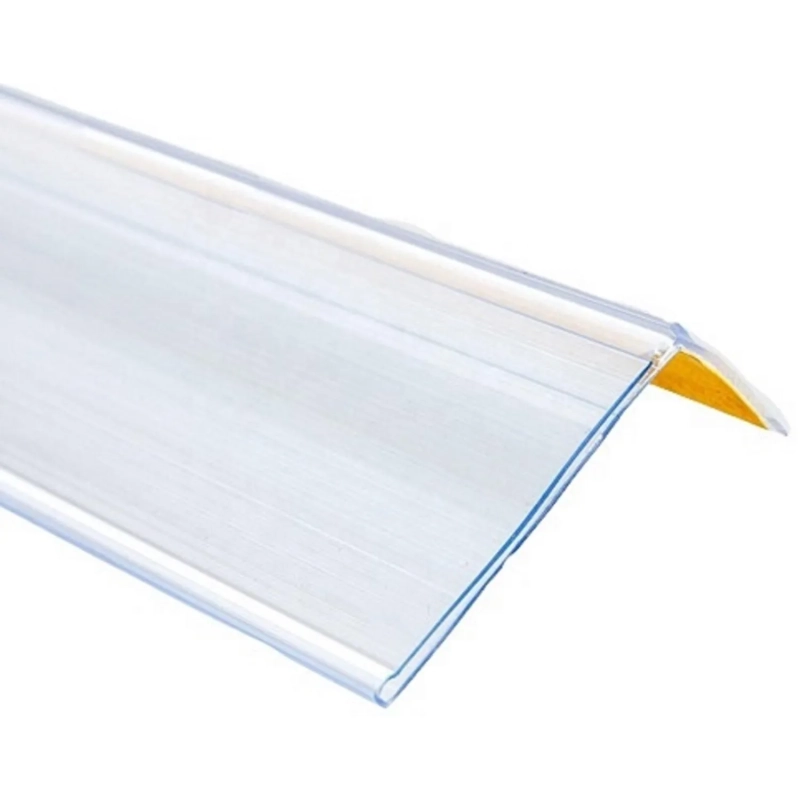 Ценникодержатель полочный самокл. под угл. 15&deg;, прозр., 1000мм, 50 шт/уп